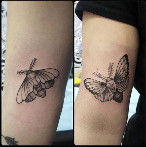 minimalist moth tattoo designs